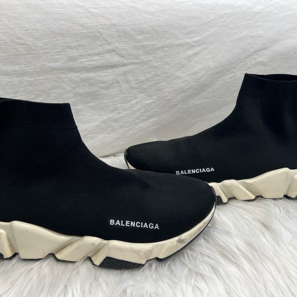 BALENCIAGA Women's Speed Knit High Top Sneakers WORN size 40